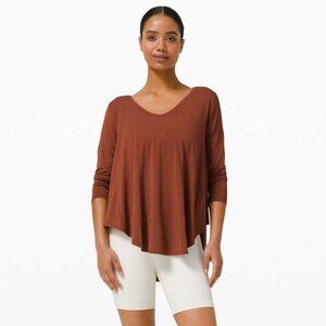 Lululemon Women's Up for Down Time Long Sleeve - Burnt Orange